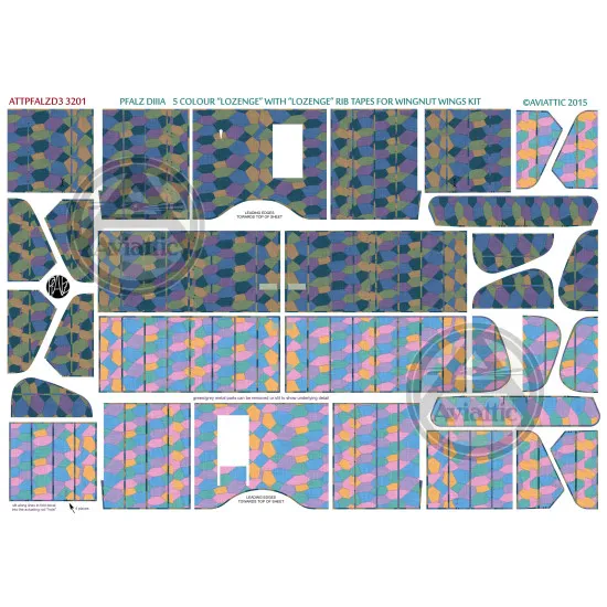 Aviattic ATT32133 1/32 5 Colour Lozenge with lozenge rib tapes