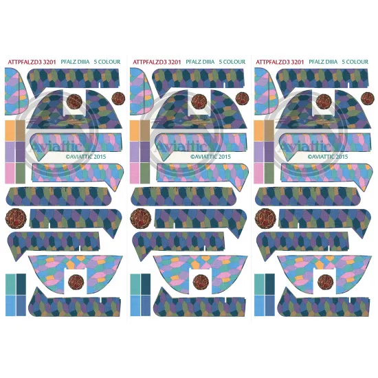 Aviattic ATT32133 1/32 5 Colour Lozenge with lozenge rib tapes