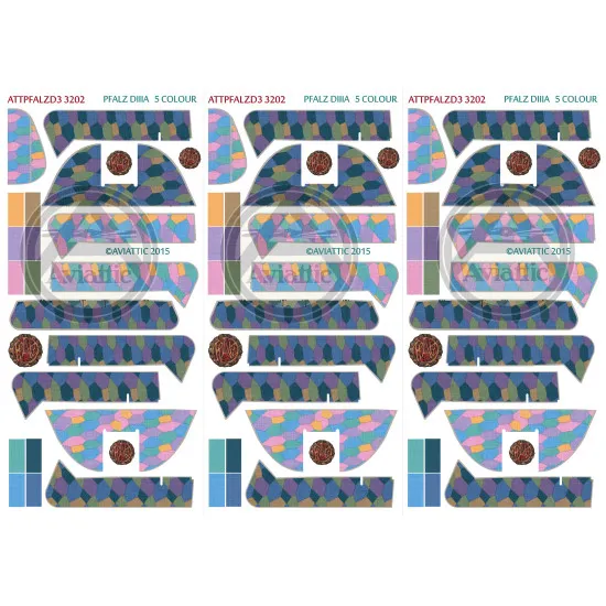 Aviattic ATT32134 1/32 5 Colour Lozenge with linen rib tapes