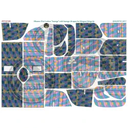 Aviattic ATT32138 1/32 Albatros Dva 5 colour lozenge with lozenge rib tapes for Wingnut Wings kit