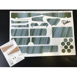 Aviattic ATT32140 1/32 (Clear decal paper) WW1 streaked camouflage Werner Voss Fokker F.I pale blue doped linen (+ interior)