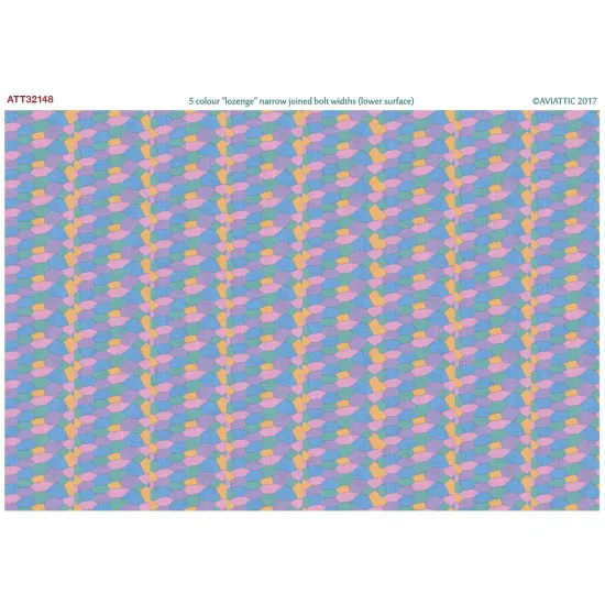 Aviattic ATT32148 1/32 5 colour lozenge narrow joined bolts (lower surface)
