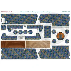 Aviattic ATT32196 1/32 (Clear decal paper) Halberstadt CL.II 5 colour lozenge upper surfaces with lozenge rib tapes