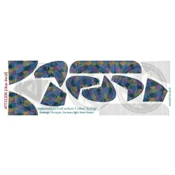Aviattic ATT32206 1/32 Halberstadt CL.II tail surfaces 5 color lozenge w/lozenge rib tapes German light linen lower