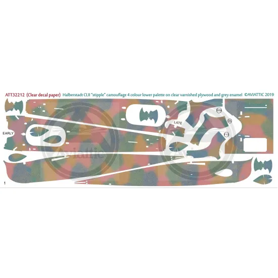 Aviattic ATT32212 1/32 Halberstadt CL.II Stipple camo 4 color clear plywood