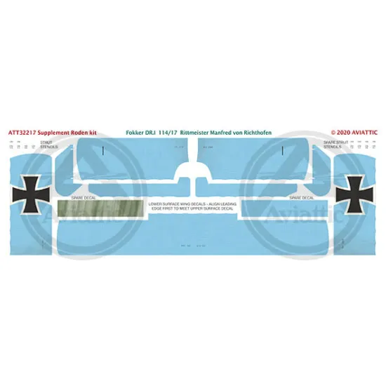 Aviattic ATT32217 1/32 Fokker Dr.I 114/17 Rittmeister Manfred von Richthofen