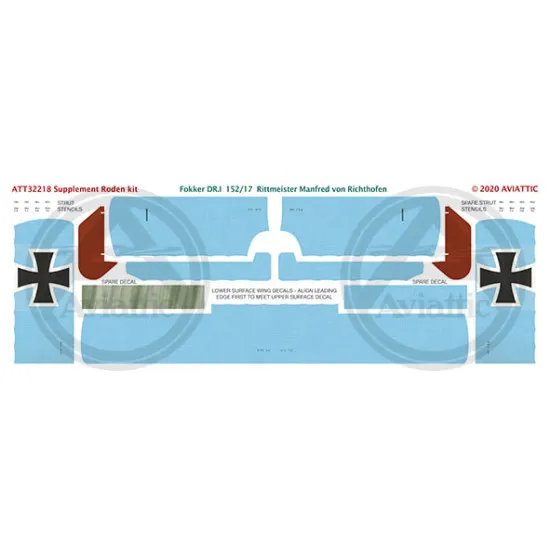 Aviattic ATT32218 1/32 Fokker Dr.I 152/17 Rittmeister Manfred von Richthofen