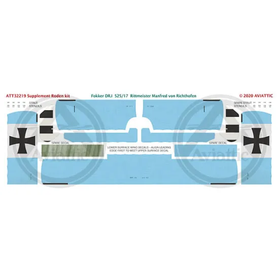 Aviattic ATT32219 1/32 Fokker Dr.I 525/17 Rittmeister Manfred von Richthofen