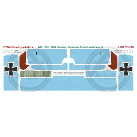 Aviattic ATT32220 1/32 Fokker Dr.I 161/17 Rittmeister Manfred von Richthofen