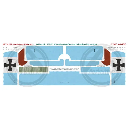 Aviattic ATT32223 1/32 Fokker Dr.I 127/17 Rittmeister Manfred von Richthofen 2