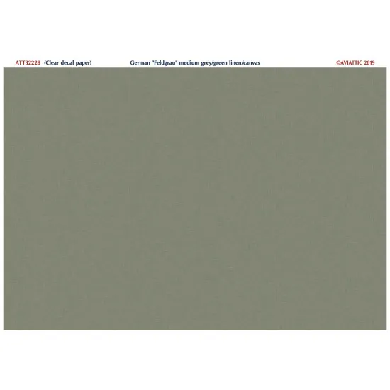 Aviattic ATT32228 1/32 (Clear decal paper) Feldgrau medium grey-green linen/canvas effect