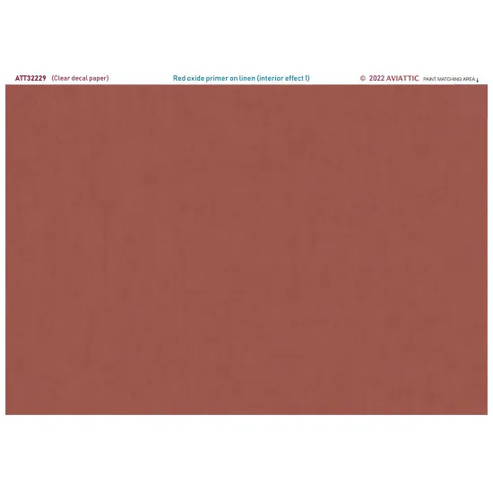 Aviattic ATT32229 1/32 (Clear decal paper) Red oxide primer on linen, interior effect 1
