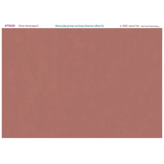 Aviattic ATT32231 1/32 (Clear decal paper) Red oxide primer on linen, interior effect 2