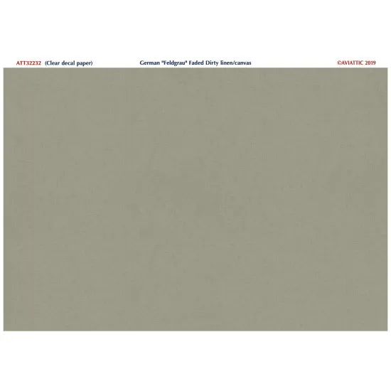 Aviattic ATT32232 1/32 (Clear decal paper) Feldgrau dirty, faded grey-green linen/canvas effect