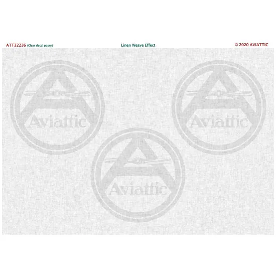 Aviattic ATT32236 1/32 (Clear decal paper) Linen/canvas weave effect (neutral background)