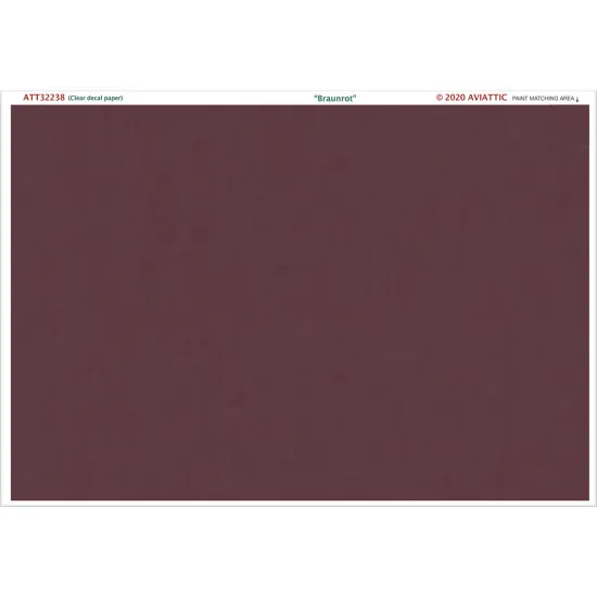 Aviattic ATT32238 1/32 (Clear decal paper) Braunrot paint on linen