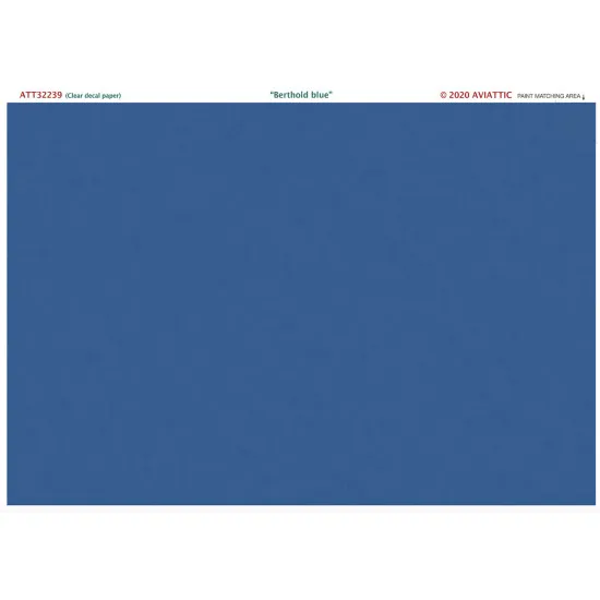 Aviattic ATT32239 1/32 (Clear decal paper) Berthold blue paint on linen