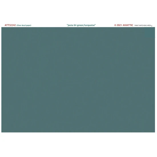 Aviattic ATT32242 1/32 (Clear decal paper) Jasta 64W green/turquoise paint on linen