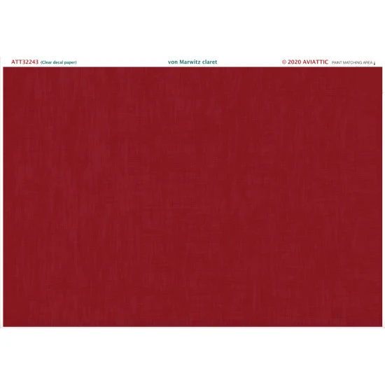 Aviattic ATT32243 1/32 (Clear decal paper) Jasta 30 claret paint on linen