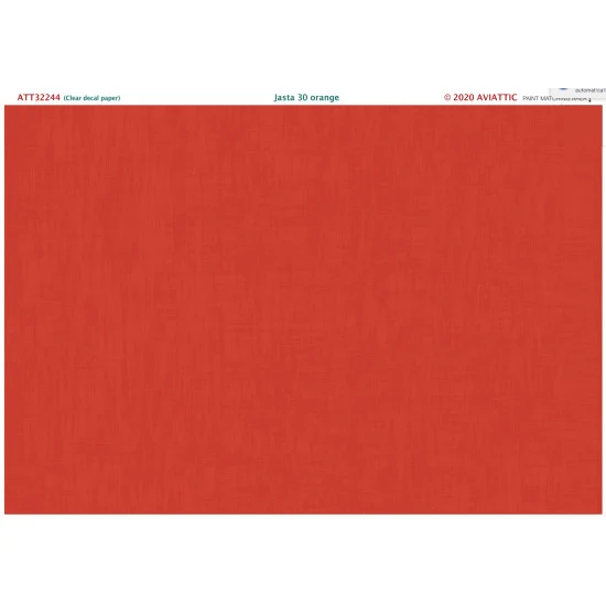 Aviattic ATT32244 1/32 (Clear decal paper) Jasta 30 orange paint on linen