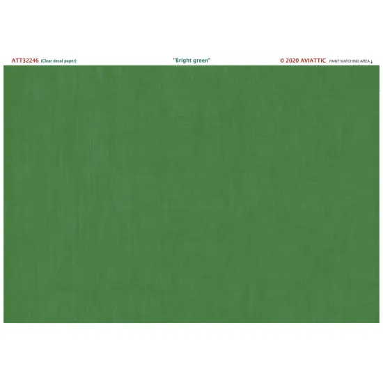 Aviattic ATT32246 1/32 (Clear decal paper) Bright green paint on linen