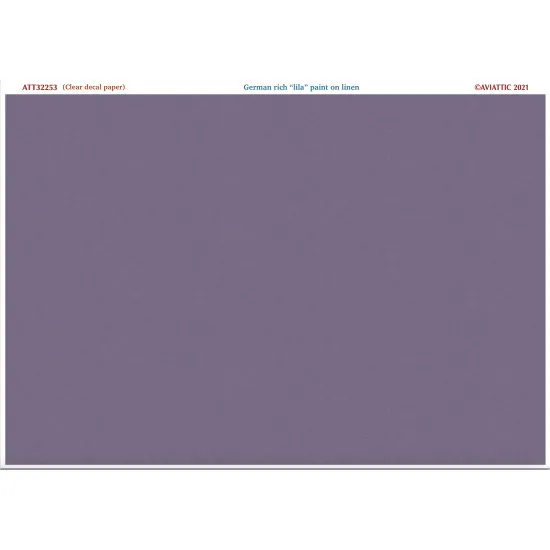 Aviattic ATT32253 1/32 (Clear decal paper) German Lila dark paint on linen