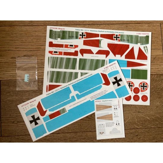 Aviattic ATT32299 1/32 Meng Fokker Dr.I 127/17 Rittmeister Manfred Richthofen 2
