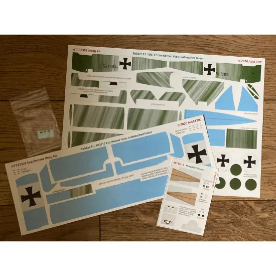 Aviattic ATT32303 1/32 Meng Fokker F.I 103/17 Ltn Werner Voss unbleached linen