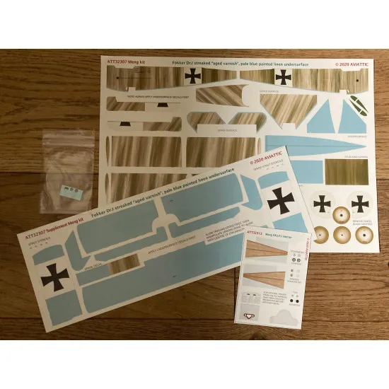 Aviattic ATT32307 1/32 Meng Fokker DR.I streaked camouflage aged varnish