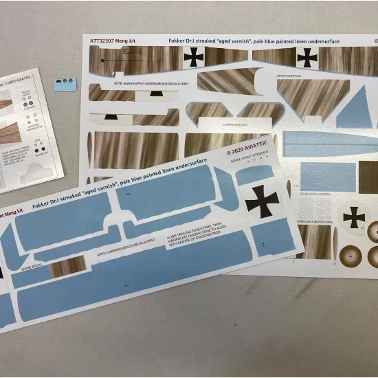 Aviattic ATT32307 1/32 Meng Fokker DR.I streaked camouflage aged varnish