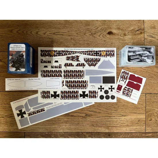 Aviattic ATT32339 1/32 (Roden kit) Fokker DR.I hand painted camouflage von Klugermann plus 3d printed resin set ATTRES 044