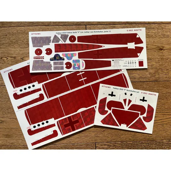 Aviattic ATT32365 1/32 Fokker DVII F Ltn Lothar von Richthofen, Jasta 11 (red)