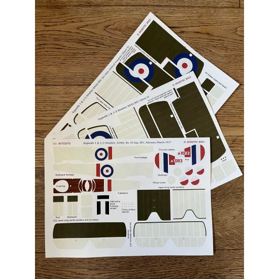 Aviattic ATT32372 1/32 Sopwith 1 & 1/2 Strutter A1083 No.45 Squadron RFC decal
