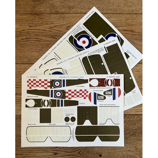 Aviattic ATT32373 1/32 Sopwith 1 & 1/2 Strutter A8286 Trainer RFC decal