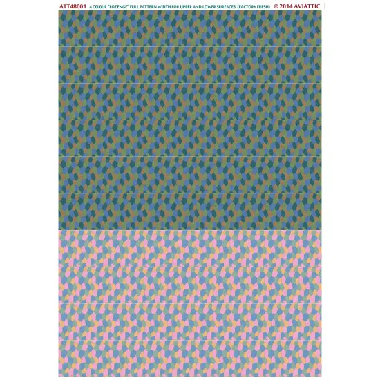 Aviattic ATT48001 1/48 4 colour lozenge full pattern upper lower surfaces fresh