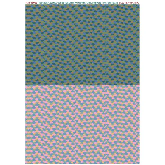 Aviattic ATT48003 1/48 4 colour lozenge joined for upper and lower flying surfaces (factory fresh)