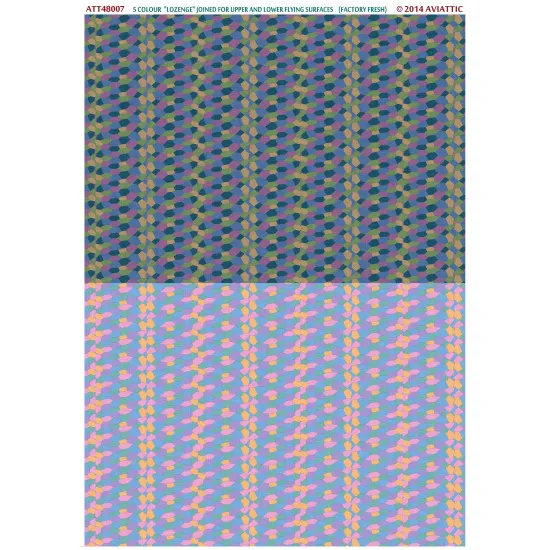 Aviattic ATT48007 1/48 5 colour lozenge joined for upper and lower flying surfaces (factory fresh)