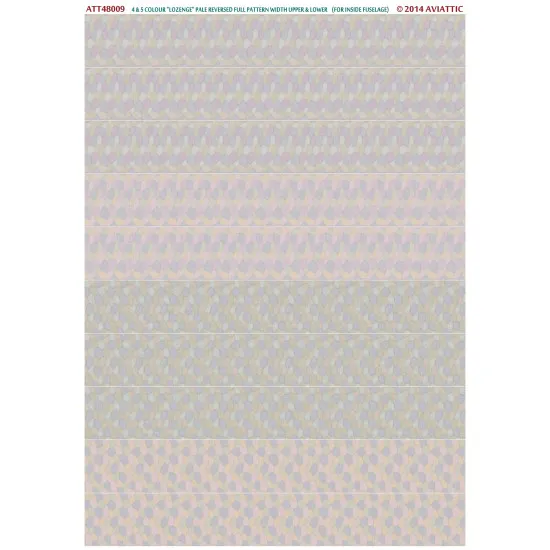 Aviattic ATT48009 1/48 4 & 5 colour lozenge pale reversed full pattern width upper and lower (for inside fuselage)