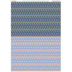 Aviattic ATT48013 1/48 (white decal paper for rib tapes) 5 colour lozenge full pattern width for upper and lower surfaces (factory fresh)