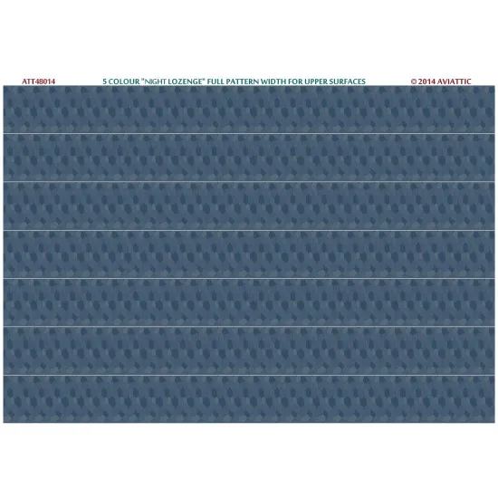 Aviattic ATT48014 1/48 5 colour night lozenge full pattern width for upper surfaces