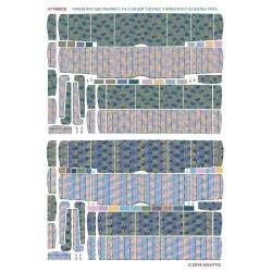 Aviattic ATT48028 1/48 Fokker DVII 4 & 5 color lozenge faded effect tapes x2