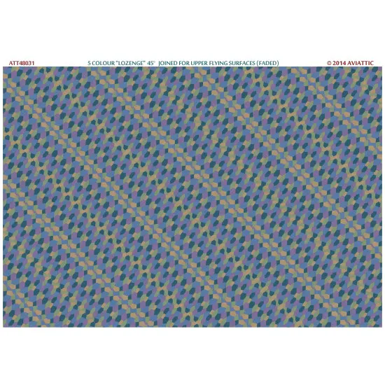Aviattic ATT48031 1/48 5 color lozenge 45 degrees joined for upper flying surfaces (faded)