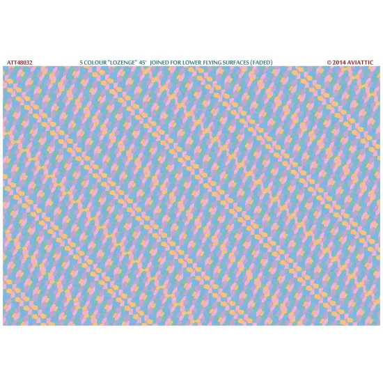 Aviattic ATT48032 1/48 5 color lozenge 45 degrees joined for lower flying surfaces (faded)