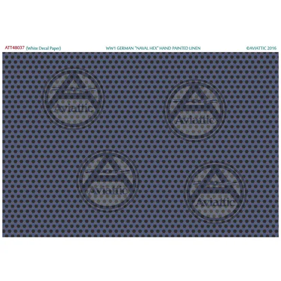 Aviattic ATT48037 1/48 (White Decal Paper) WW1 German Naval Hex Hand Painted Linen