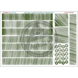 Aviattic ATT48043 1/48 (Clear decal paper) WW1 Fokker streaked camouflage on unbleached linen