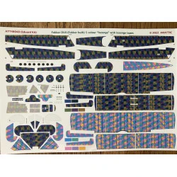 Aviattic ATT48048 1/48 Fokker DVII (Fokker built) 5 colour lozenge with tapes