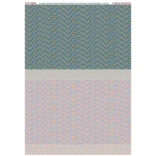 Aviattic ATT72004 1/72 4 colour lozenge joined for upper and lower flying surfaces inc. interior reversed (faded)