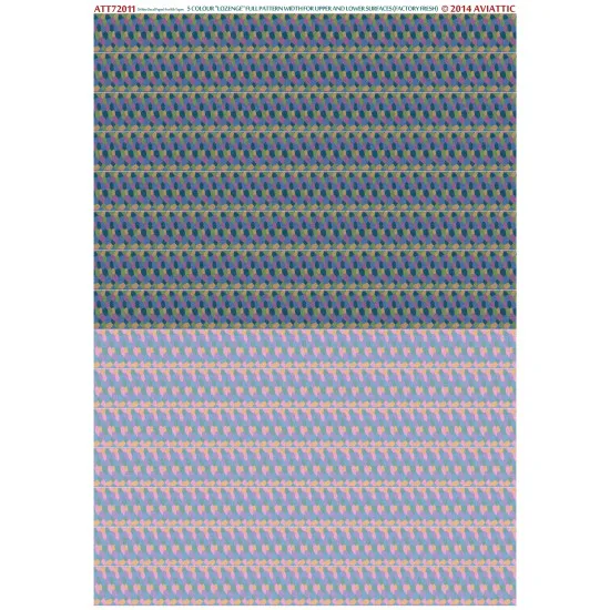 Aviattic ATT72011 1/72 5 colour lozenge full pattern upper lower surfaces fresh