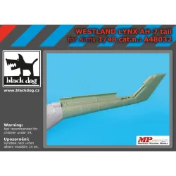 Black Dog A48032 1/48 Westland Lynx AH 7 tail for Airfix