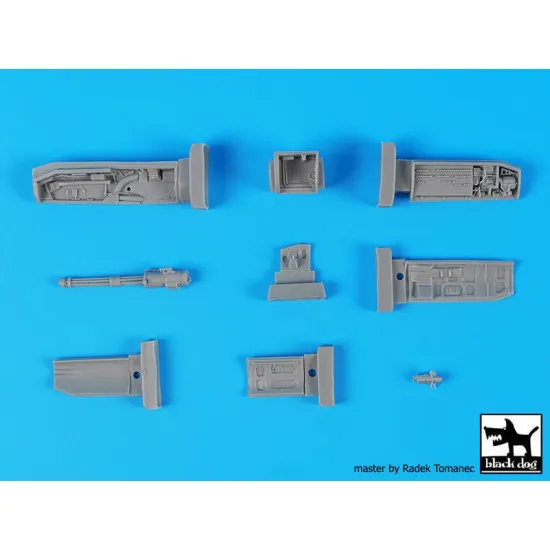 Black Dog A48107 1/48 F-104 electronics+canon for Kinetic